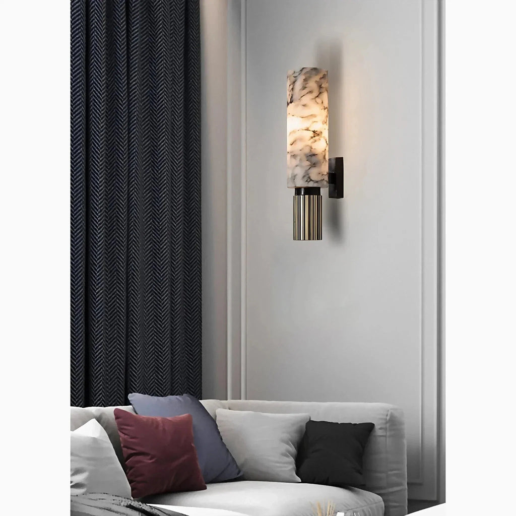 Marble Copper Wall Light LED E27 Natural Stone