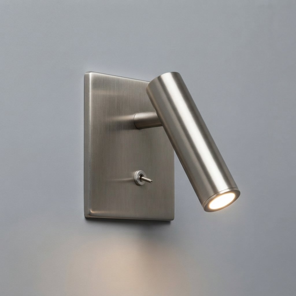 Adjustable LED Wall Sconce with Knob Switch, Warm White — Sand Nickel