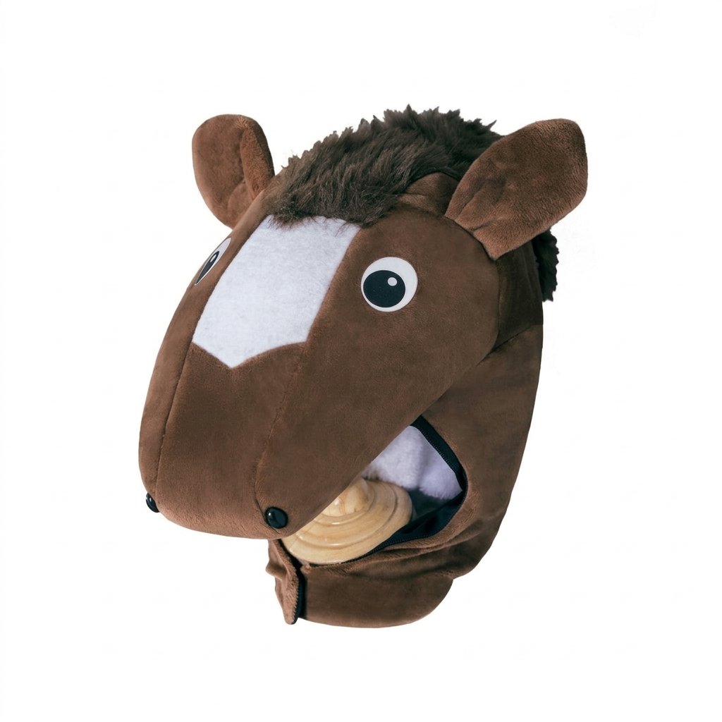 Children's Animal Horse Costume Set with Plush Hood, Jumpsuit, Mittens and Shoe Covers — Beast