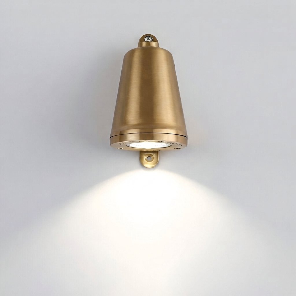 Outdoor LED Wall Light, IP65 Aluminium Sconce — Gold