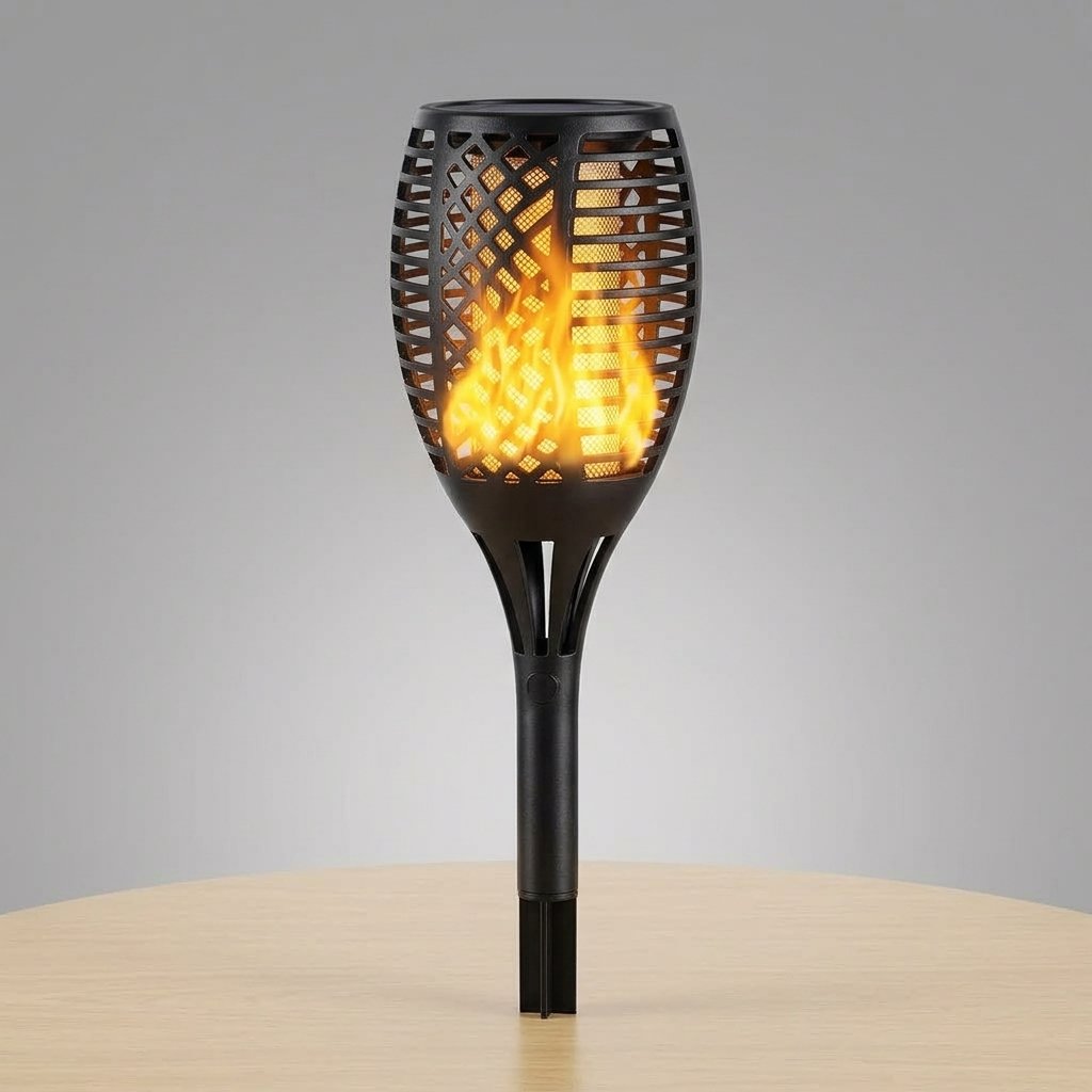 Solar Garden Torch Light with Flickering Flame Effect – Outdoor Pathway and Yard Decoration — 4 PCS