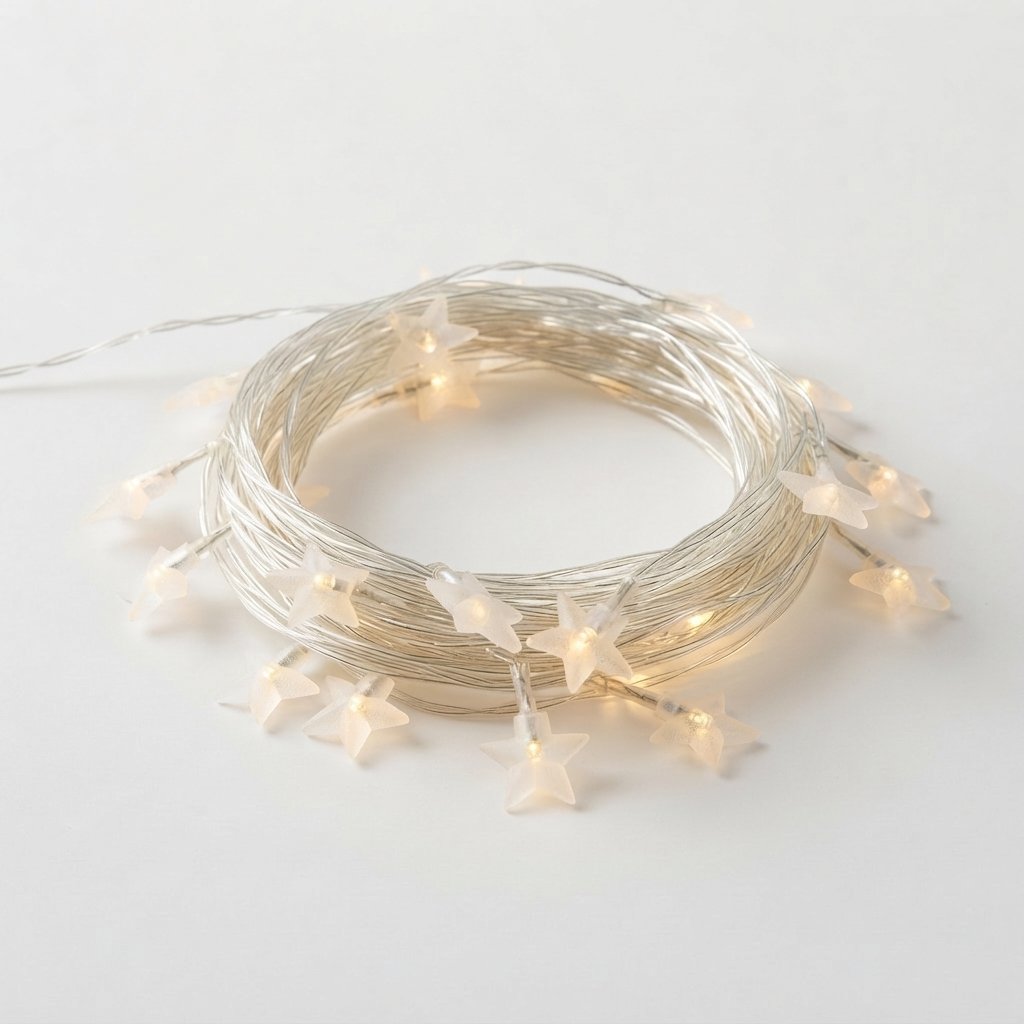 Star String Lights for Kids' Rooms, Battery Powered — 6m