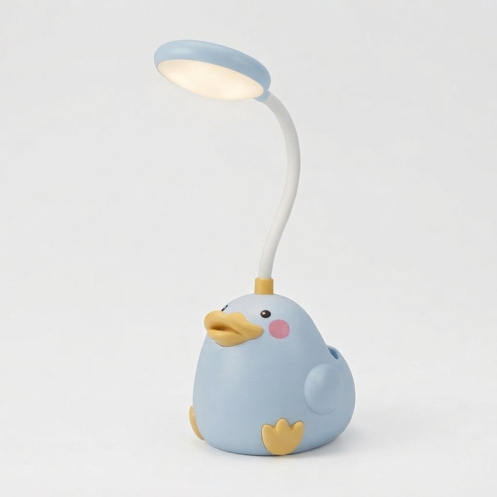 Duck LED Desk Lamp for Children with Flexible Neck — Blue Beef