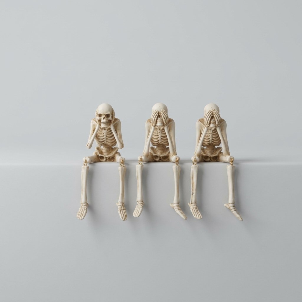Halloween Skeleton Shelf Sitter Figurine with Dangling Legs and Poseable Joints — D