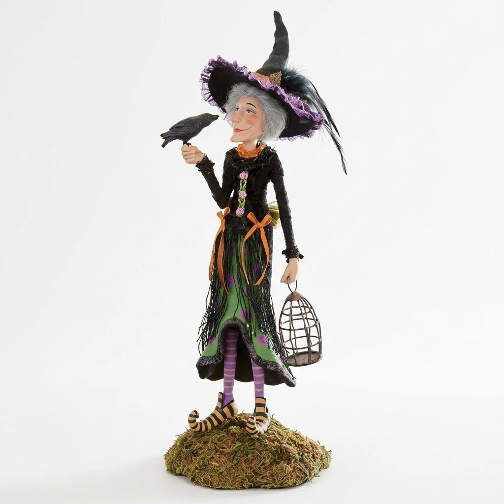 Halloween Witch Figurine – Decorative Indoor Character Figure — Esther