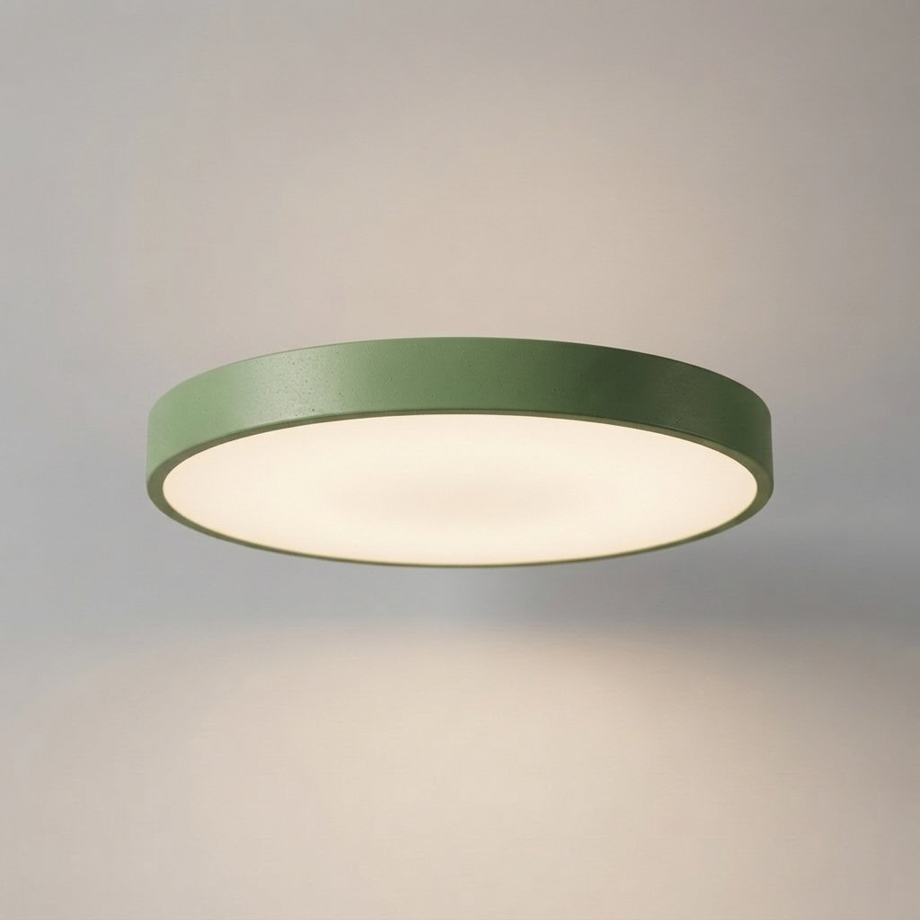 Round LED Ceiling Light for Kids' Rooms, 30 cm — Green