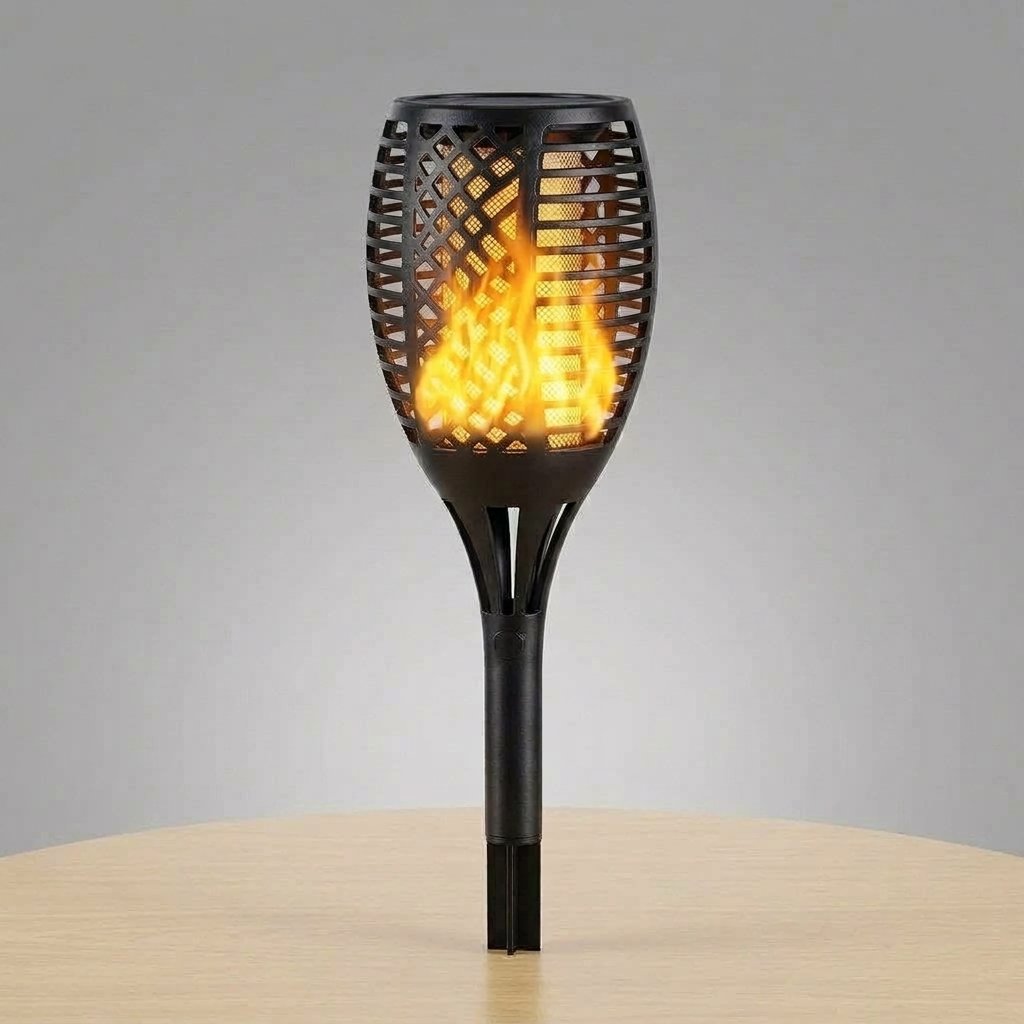 Solar Garden Torch Light with Flickering Flame Effect – Outdoor Pathway and Yard Decoration — 6 PCS