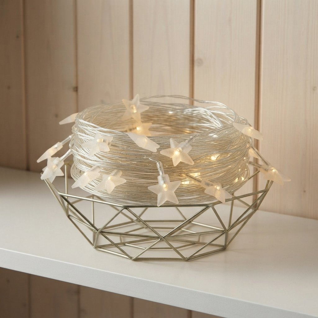 Star String Lights for Kids' Rooms, Battery Powered — 10m