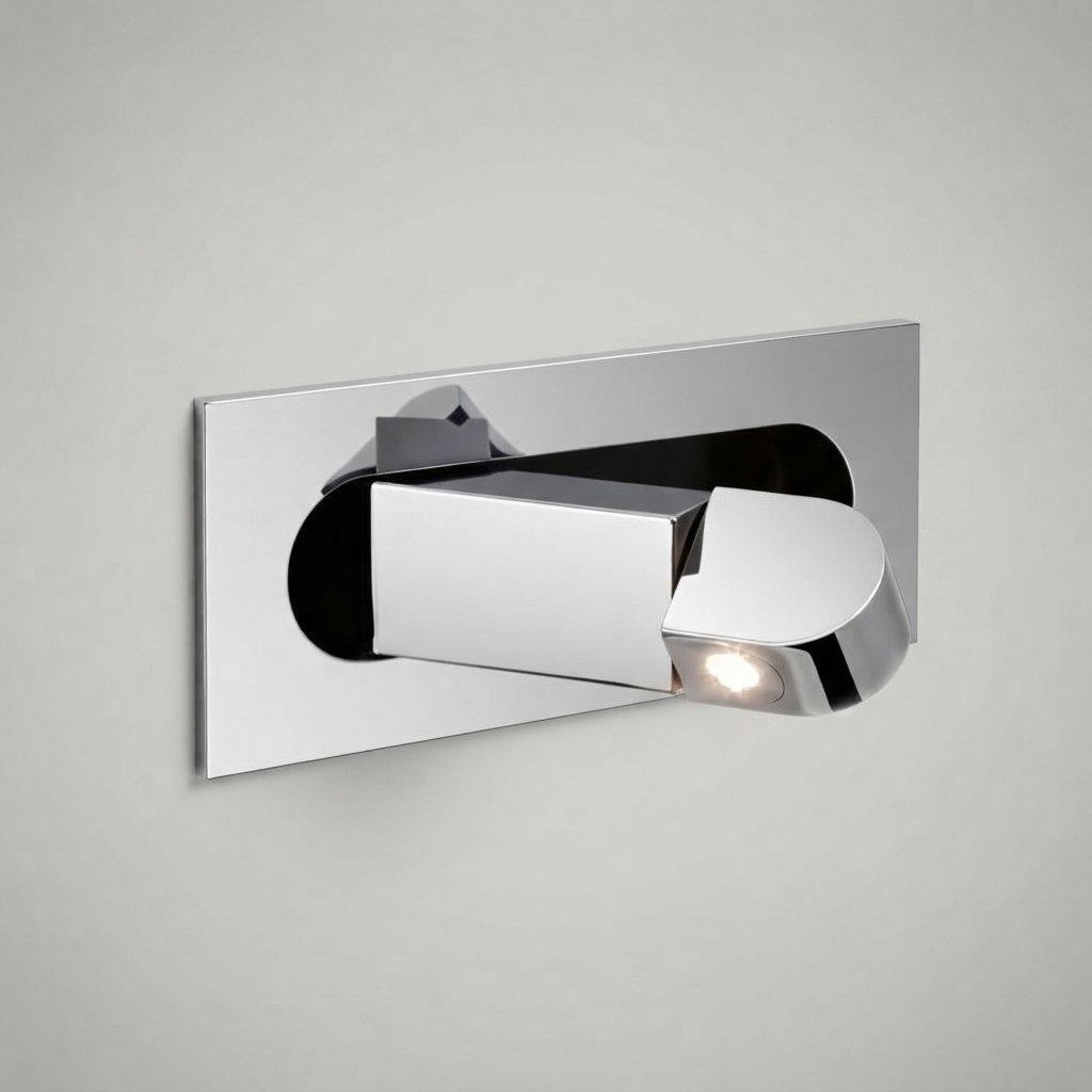 Adjustable LED Wall Reading Light with 3 Colour Temperatures — Chrome