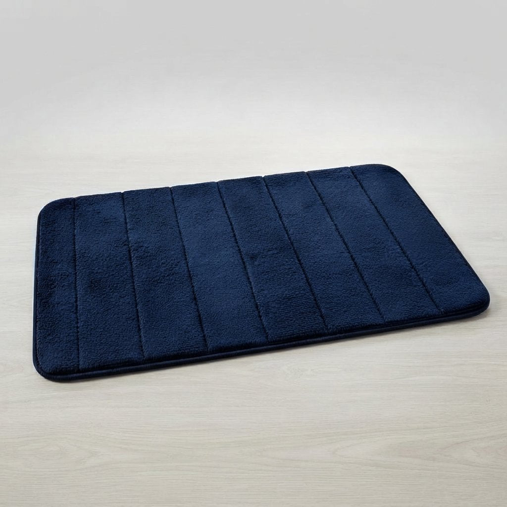 Soft Microfibre Bath Mat – Anti-Slip & Quick-Dry — Dark Blue