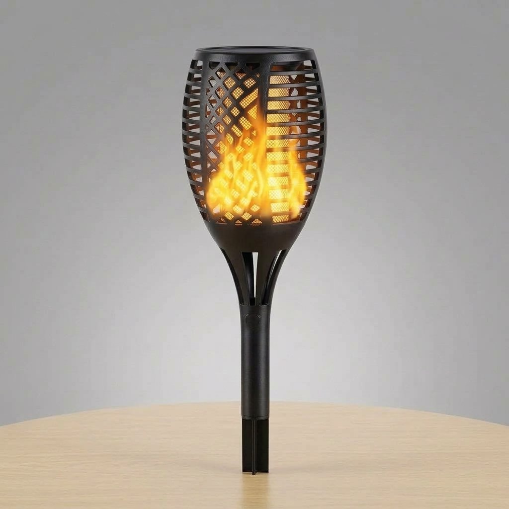 Solar Garden Torch Light with Flickering Flame Effect – Outdoor Pathway and Yard Decoration — 8 PCS