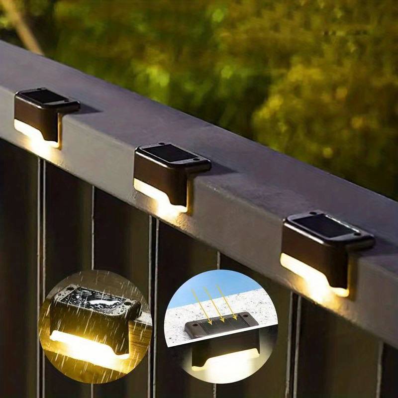 Solar LED Outdoor Fence Wall Light Colourful