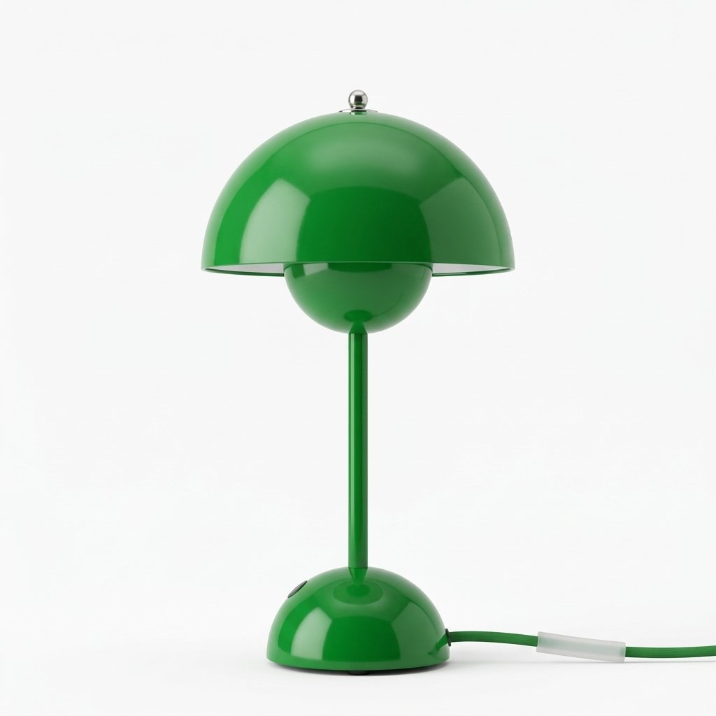 Mushroom Table Lamp, Cordless Rechargeable LED — Green