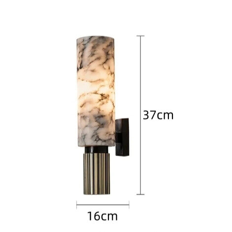 Marble Copper Wall Light LED E27 Natural Stone