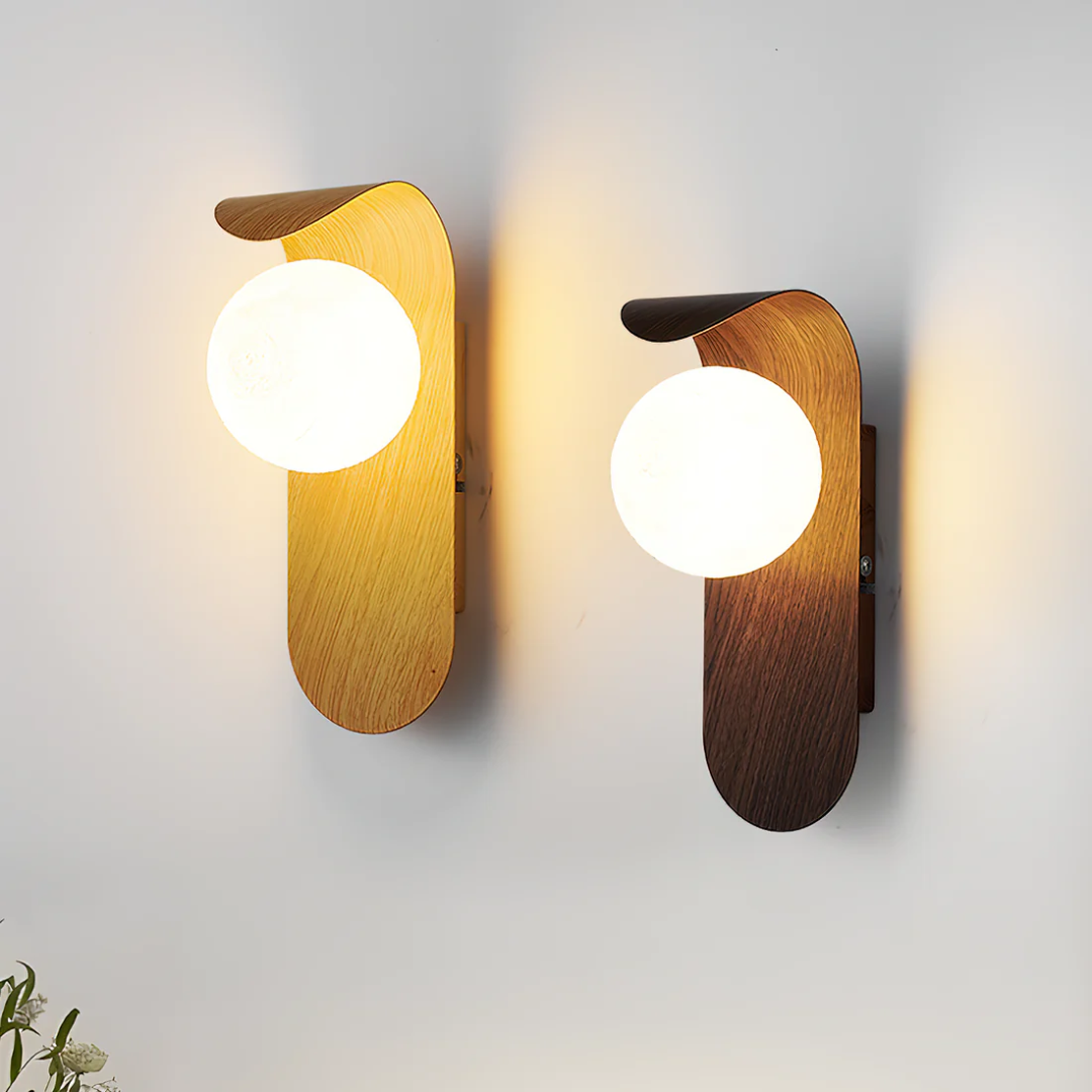 Scandinavian Wood Globe Wall Sconce G9 LED 5W