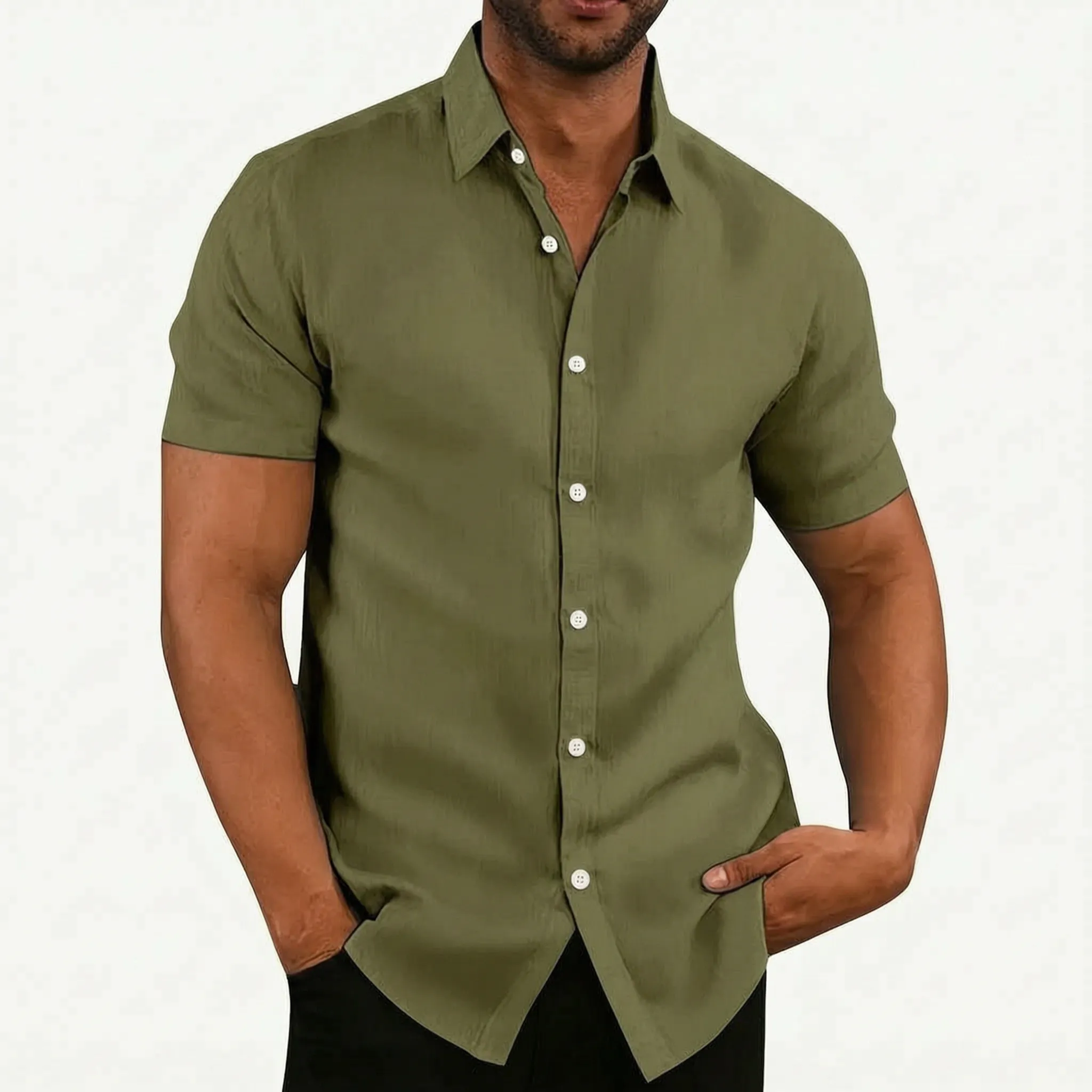 Aerloom™ -  Men's Short-Sleeve Casual Shirt -  Smart-Casual Dressing
