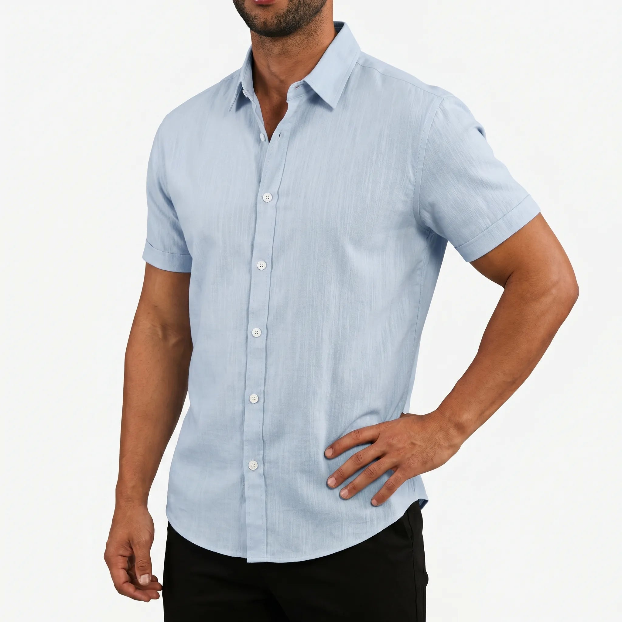 Aerloom™ -  Men's Short-Sleeve Casual Shirt -  Smart-Casual Dressing