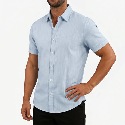 Aerloom™ -  Men's Short-Sleeve Casual Shirt -  Smart-Casual Dressing