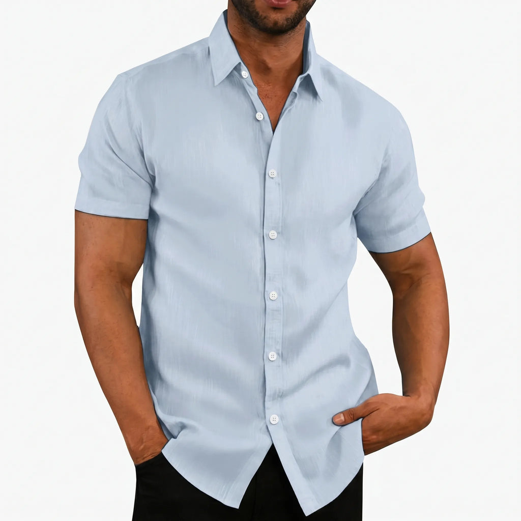 Aerloom™ -  Men's Short-Sleeve Casual Shirt -  Smart-Casual Dressing