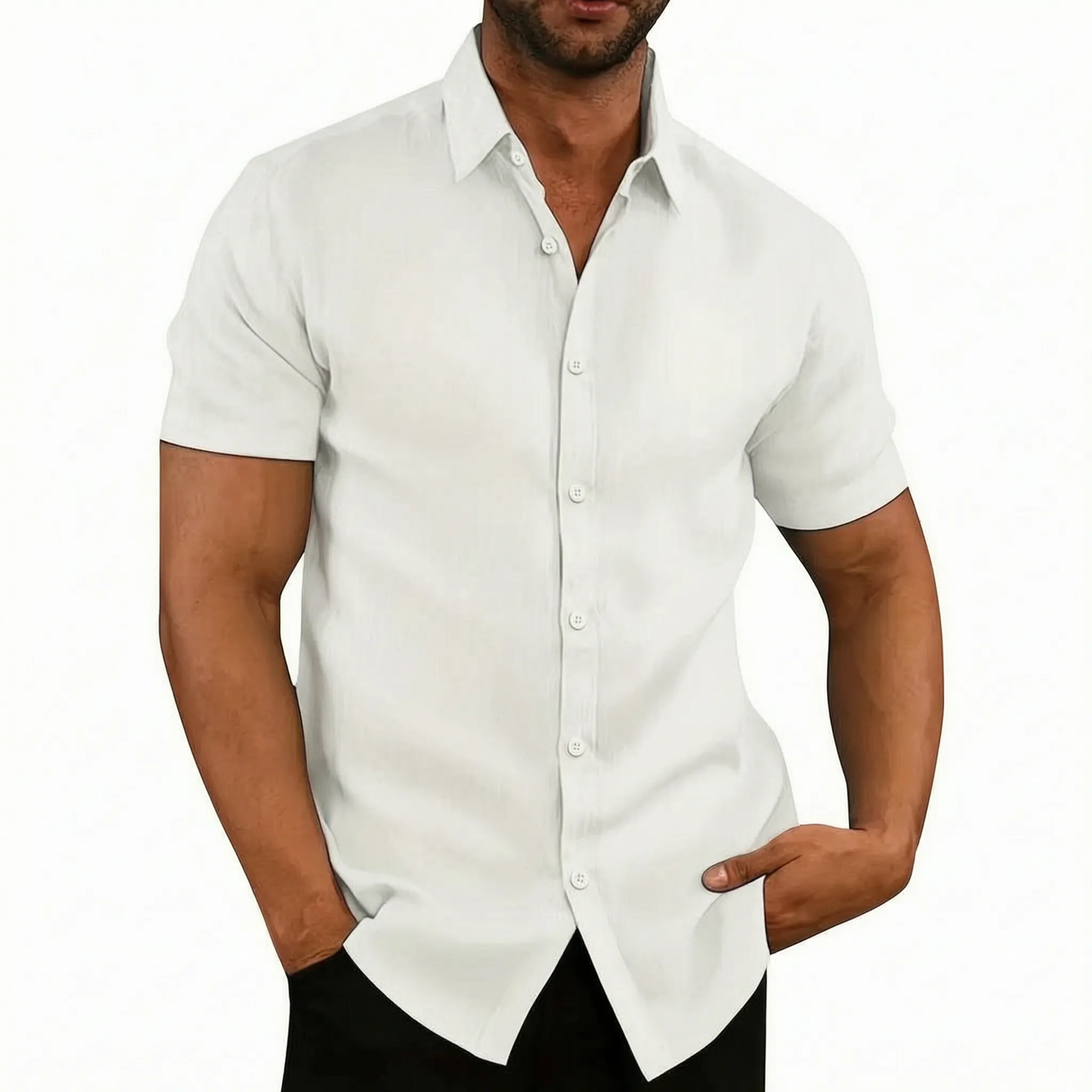 Aerloom™ -  Men's Short-Sleeve Casual Shirt -  Smart-Casual Dressing