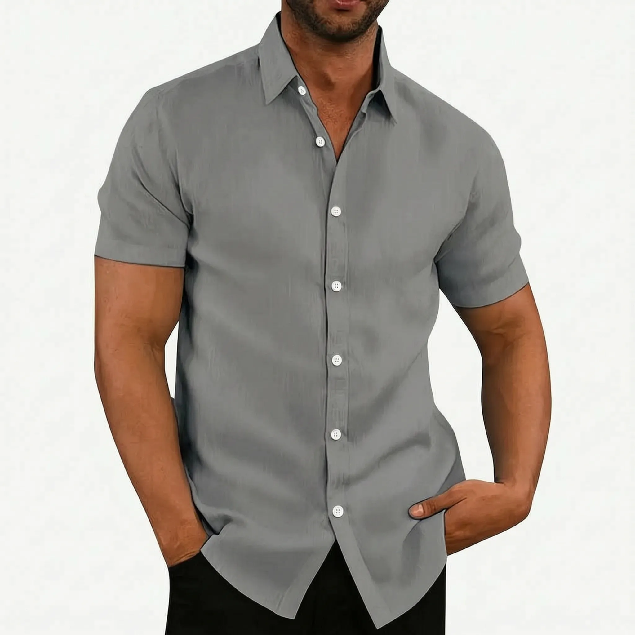 Aerloom™ -  Men's Short-Sleeve Casual Shirt -  Smart-Casual Dressing