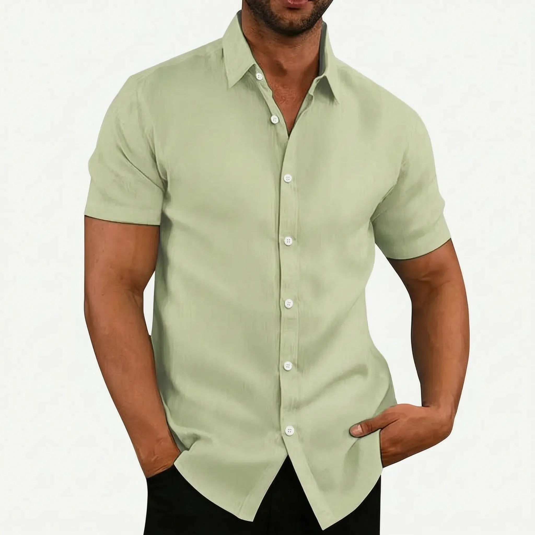 Aerloom™ -  Men's Short-Sleeve Casual Shirt -  Smart-Casual Dressing