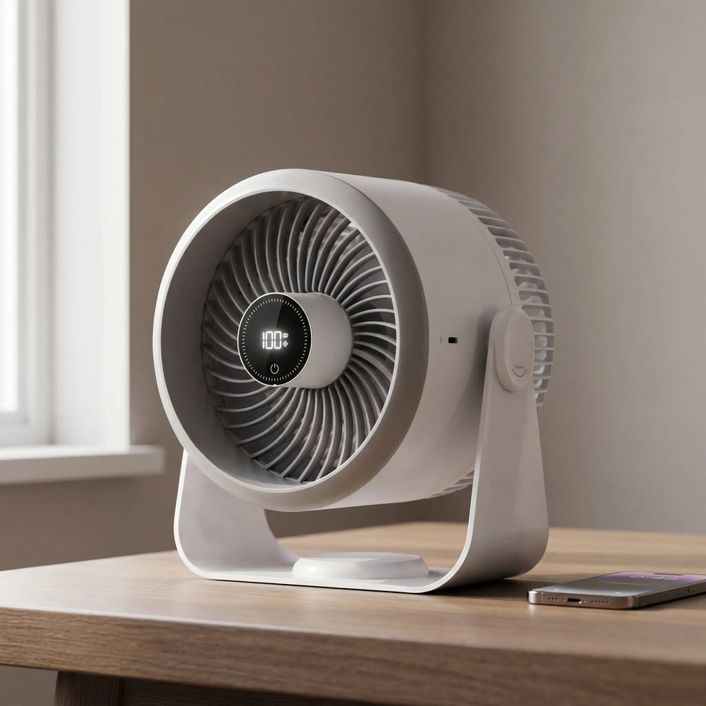 Aeroflux™ -  Rechargeable Desk Air Circulator -  Cooling Personal Workspaces