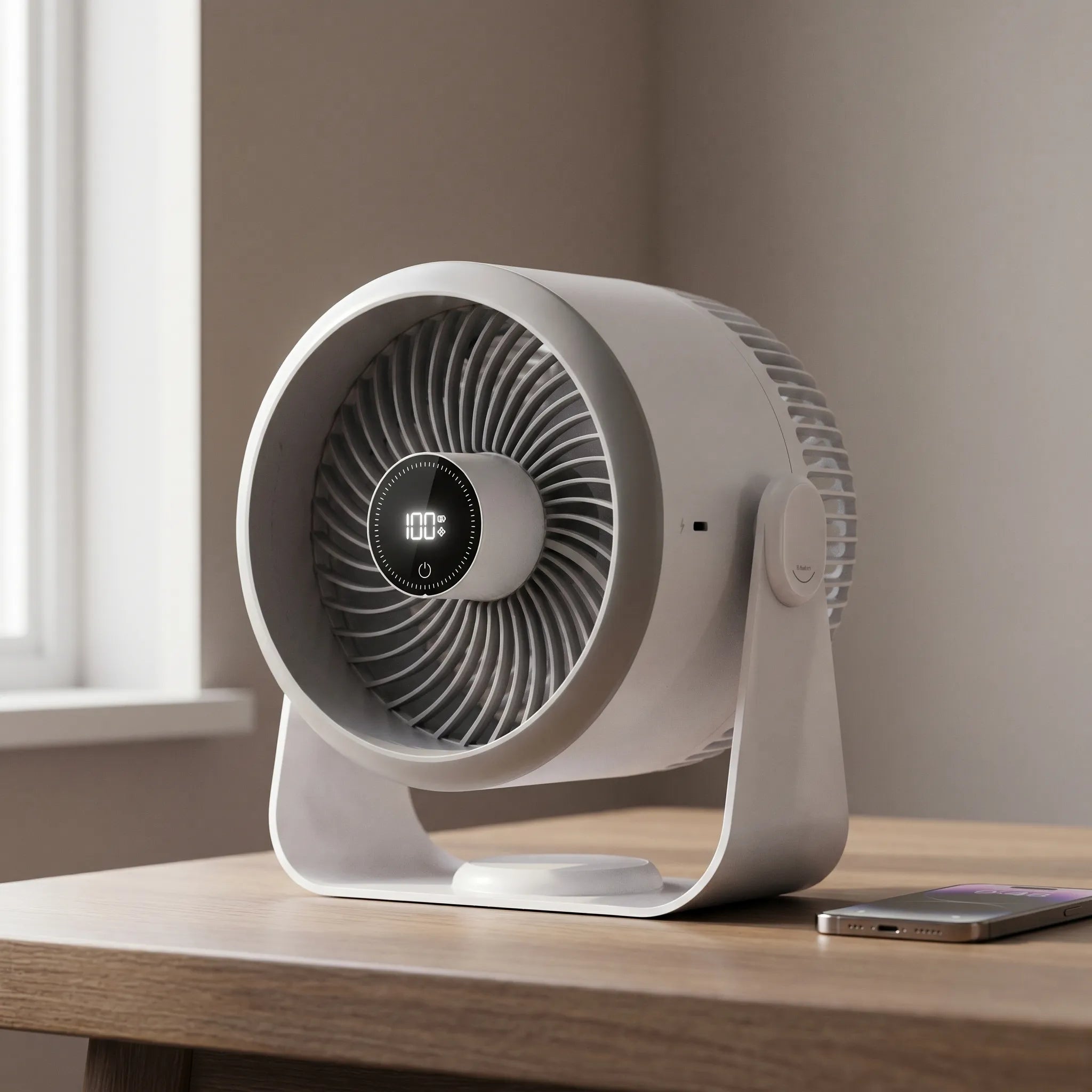 Aeroflux™ -  Rechargeable Desk Air Circulator -  Cooling Personal Workspaces