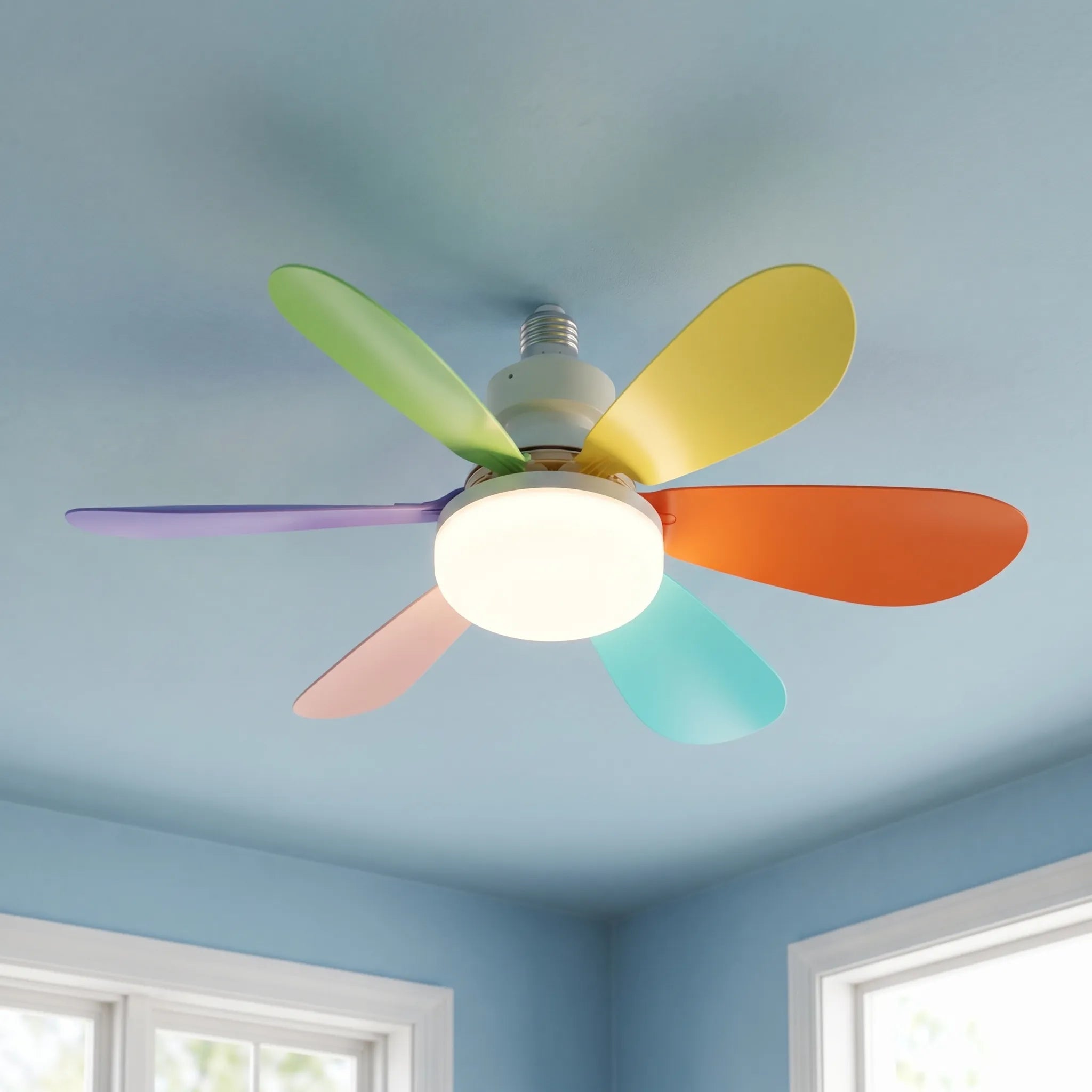 Aerolume™ -  E27 Socket Ceiling Fan -  Illuminating Dark Rooms