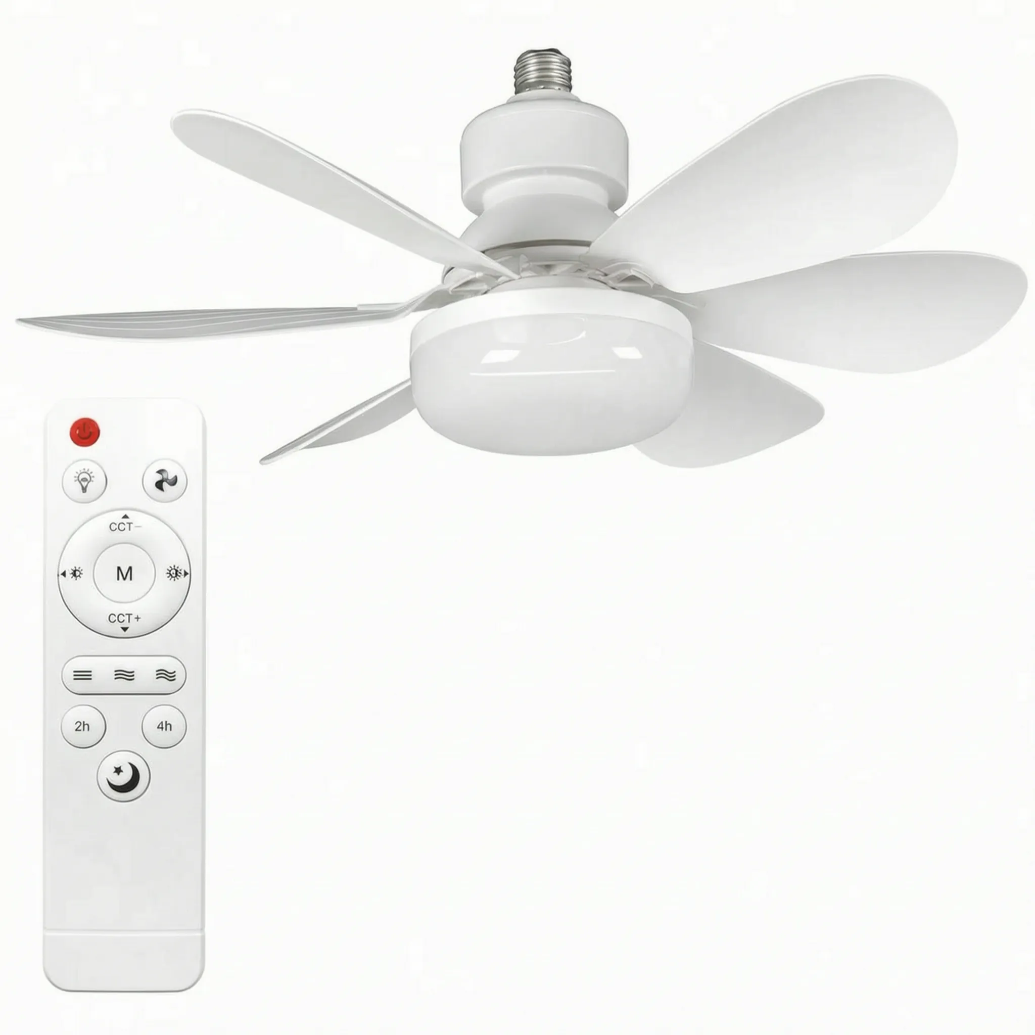 Aerolume™ -  E27 Socket Ceiling Fan -  Illuminating Dark Rooms