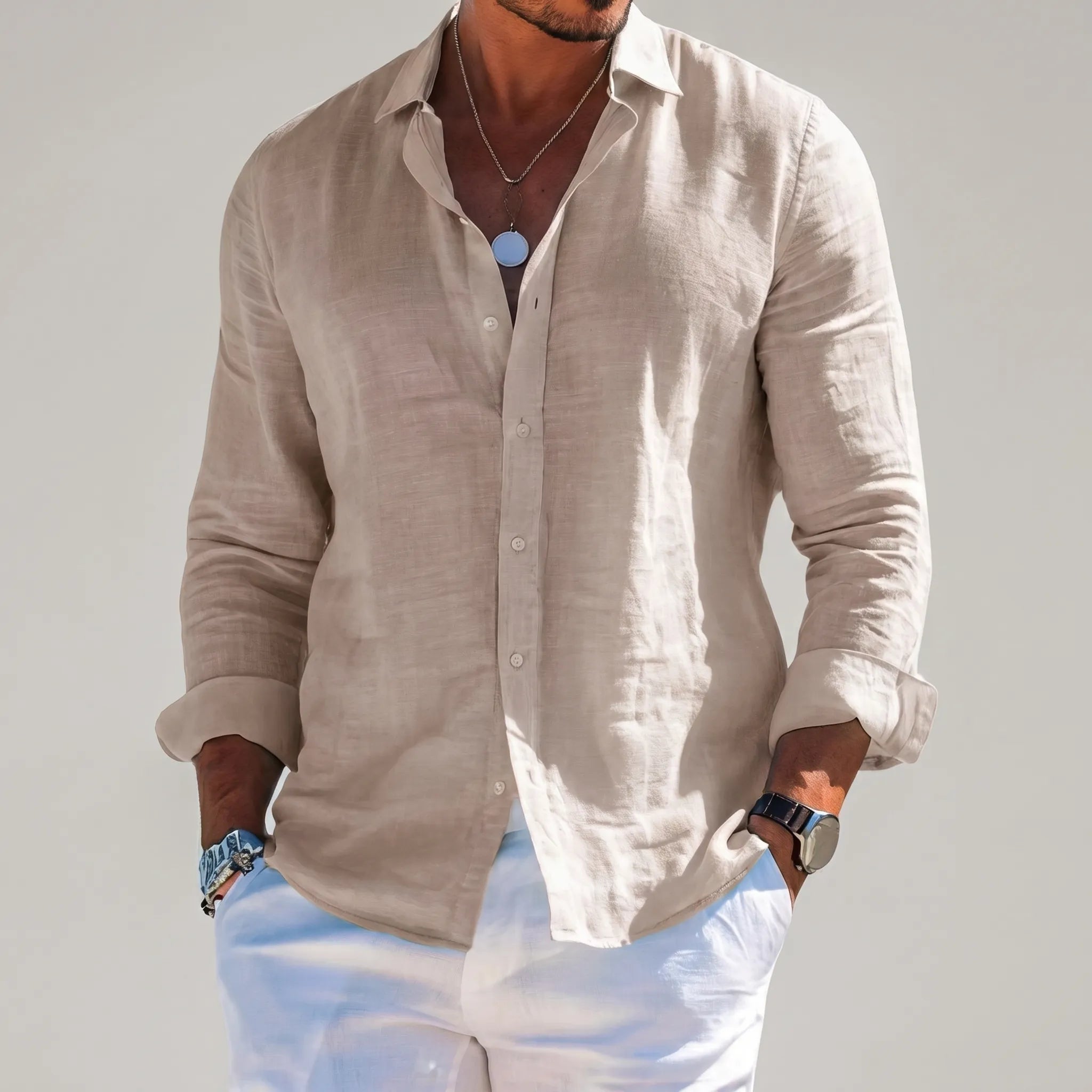 Aeroson™ -  Relaxed Fit Long Sleeve Shirt -  Warm Weather Layering
