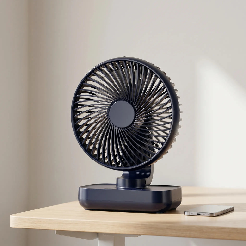 Aerovox™ -  Rechargeable Oscillating Desk Fan -  Cooling Office Spaces