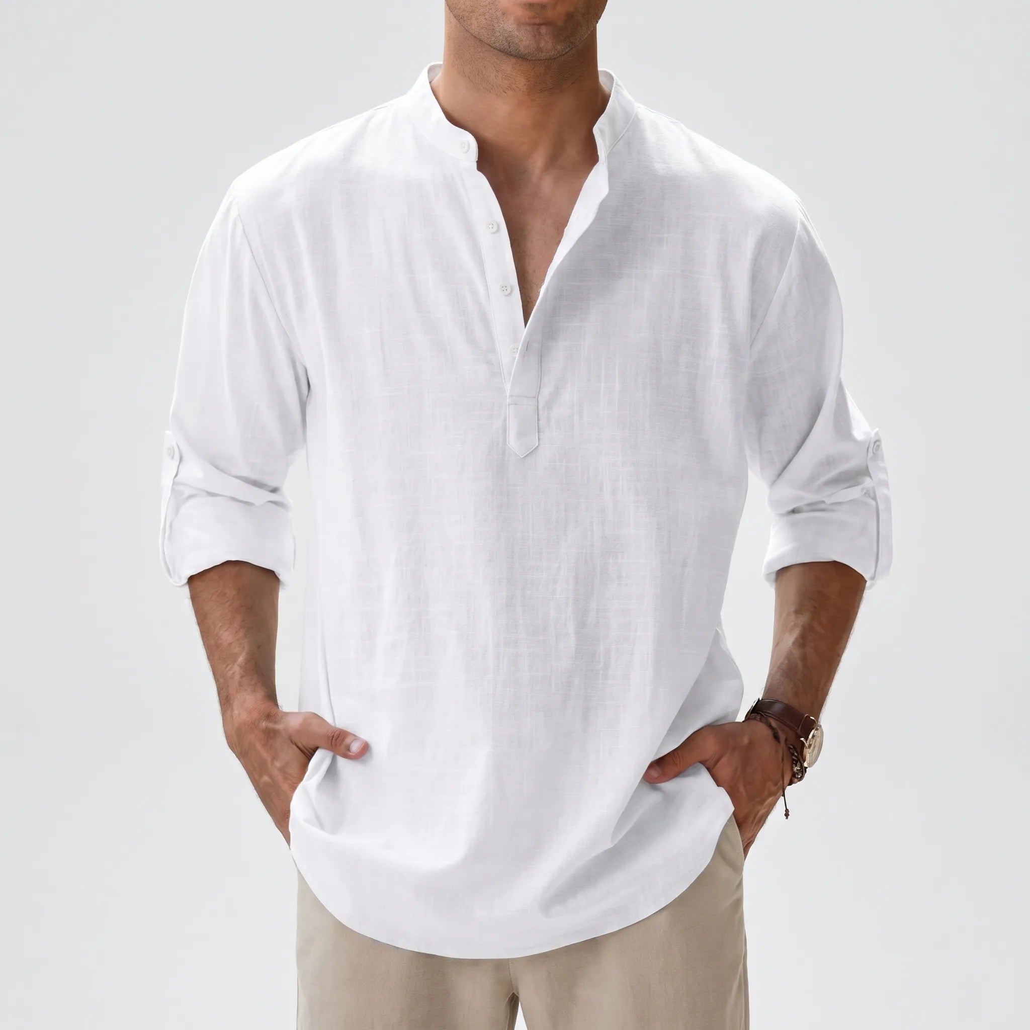 Airlen™ -  Men's Casual Long-Sleeve Henley Shirt -  Casual Everyday Wear