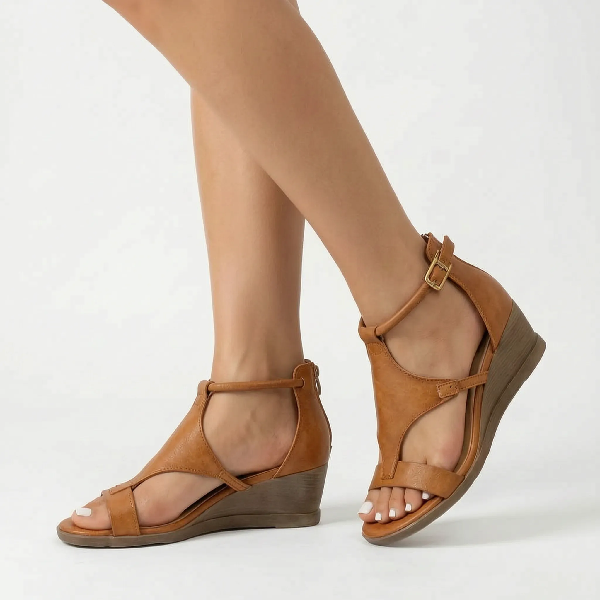 Alvada™ -  Open Toe Wedge Sandals -  Comfortable Summer Walks