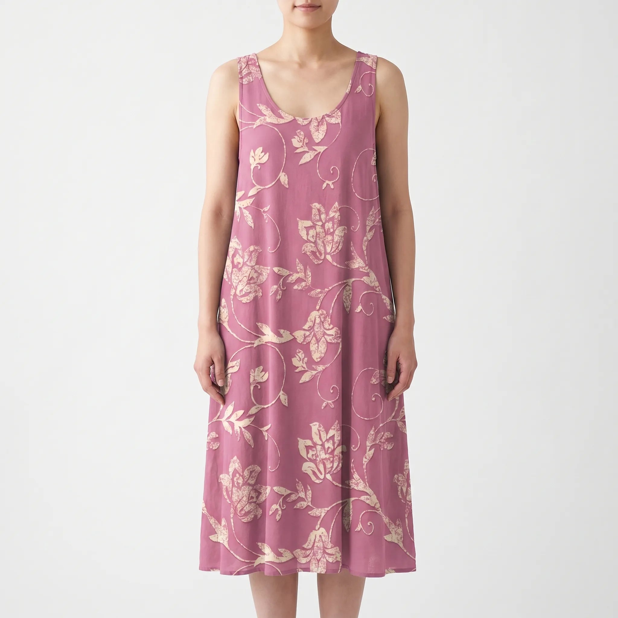 Amaryn™ -  Sleeveless Floral Midi Dress -  Casual Beach Walks