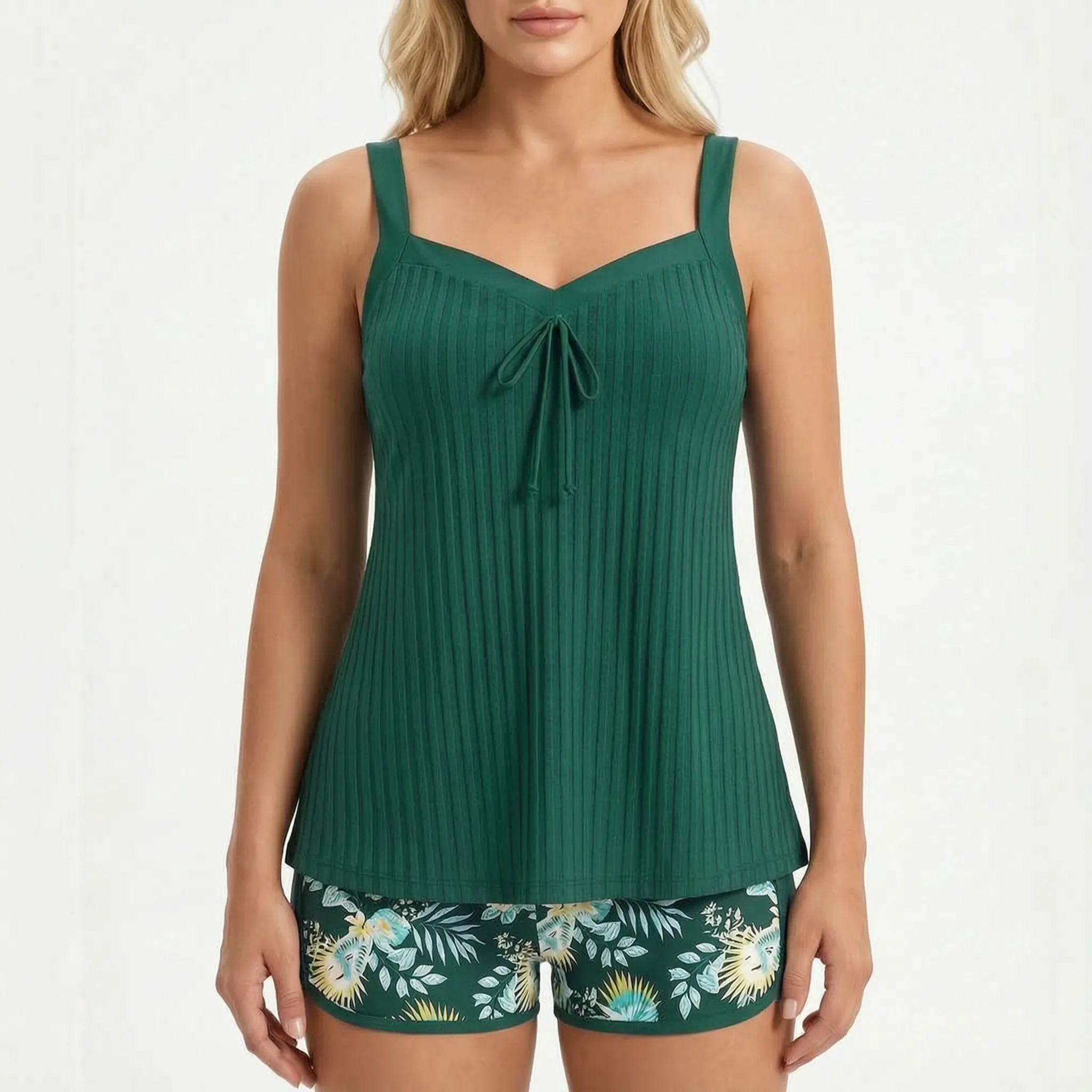 Aqualina™ -  Two-Piece Tankini Set -  Beach Outings