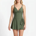 Aqualine™ -  Skirted One-Piece Swimsuit -  Poolside Lounging