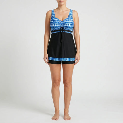 Aqualyn™ -  Printed Geometric Tankini Set -  Beach Holidays
