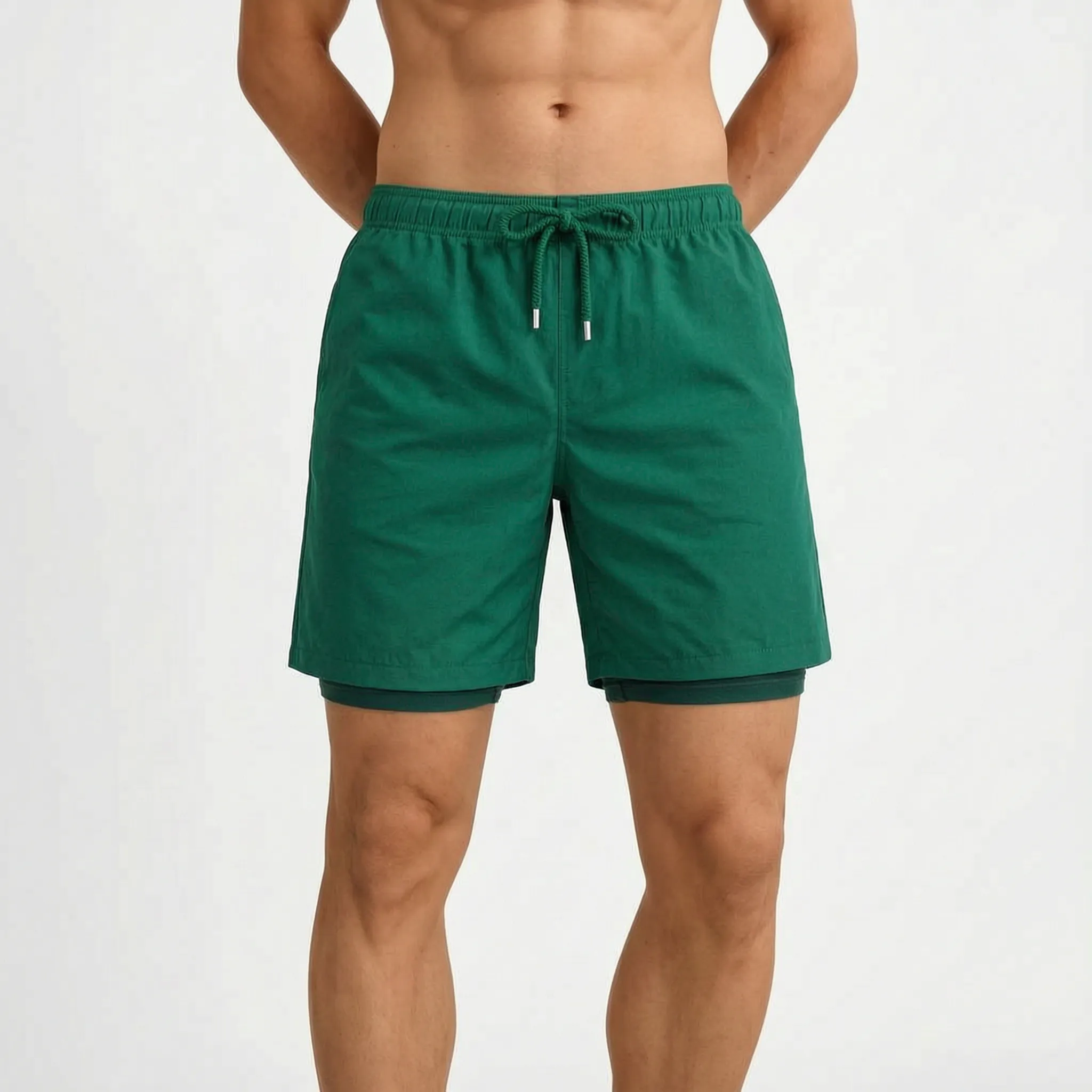 Aquamove™ -  Men's Printed Swim Shorts -  Swimming In The Sea