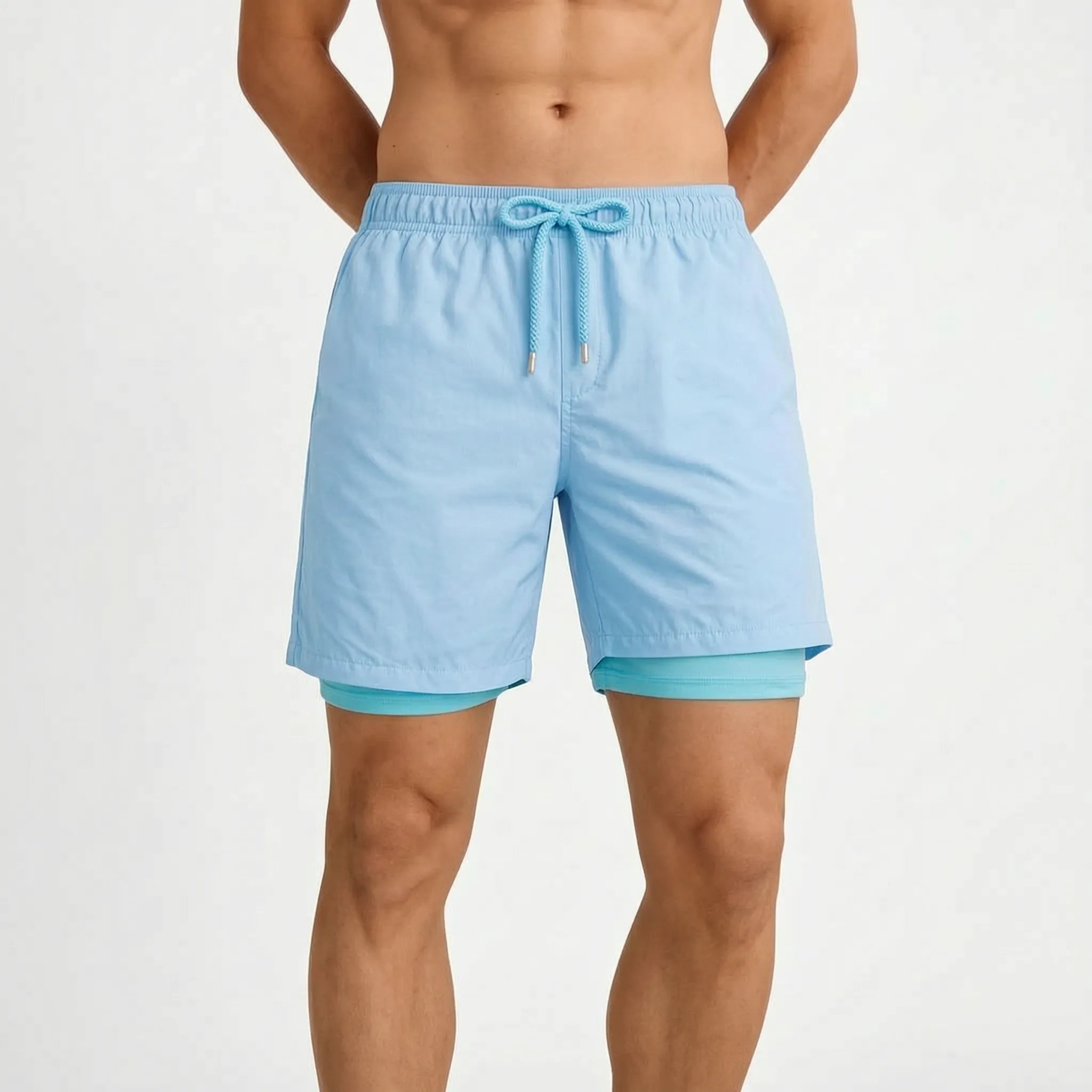 Aquamove™ -  Men's Printed Swim Shorts -  Swimming In The Sea