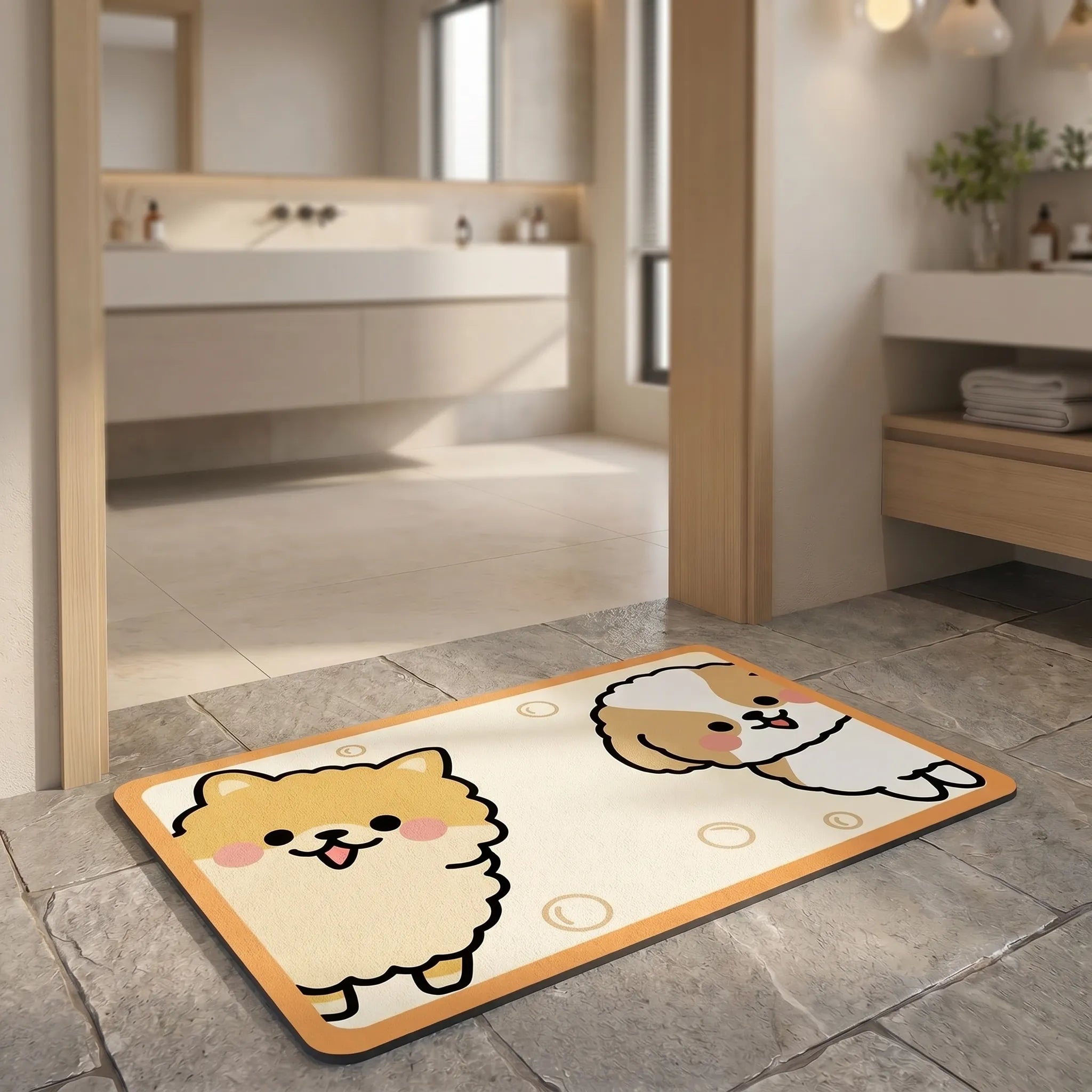 Aquapaw™ -  Absorbent Bath Mat -  Drying Wet Feet
