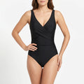 Aquara™ -  V-Neck One-Piece Swimsuit -  Poolside Lounging