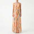 Artara™ -  Halter Neck Printed Maxi Dress -  Attending Summer Weddings