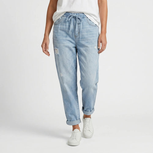 Aulora™ -  Relaxed Denim Look Joggers -  Casual Weekend Wear