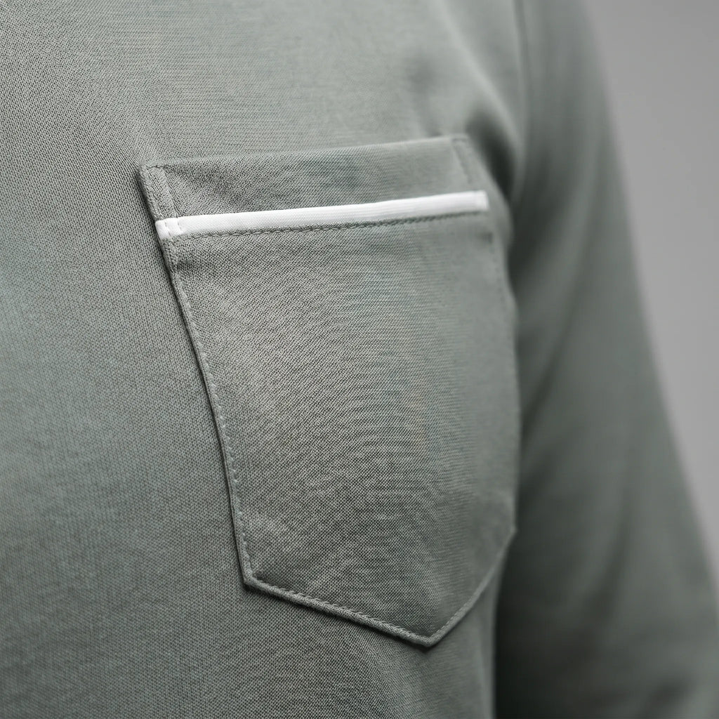 Aulorix™ -  Men's Long-Sleeve Polo Shirt -  Smart Casual Office Wear