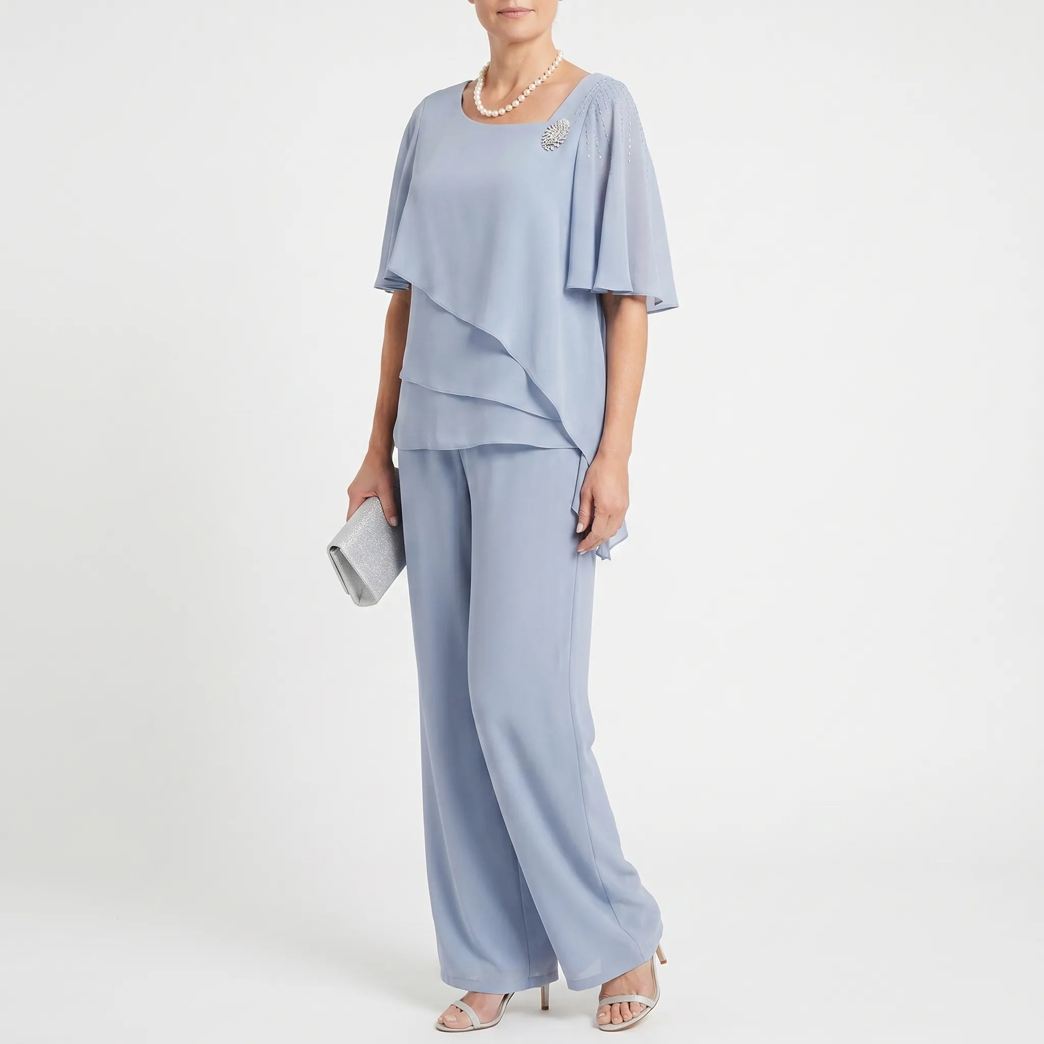 Auraflow™ -  Two-Piece Coordinated Trouser Set -  Attending Daytime Events