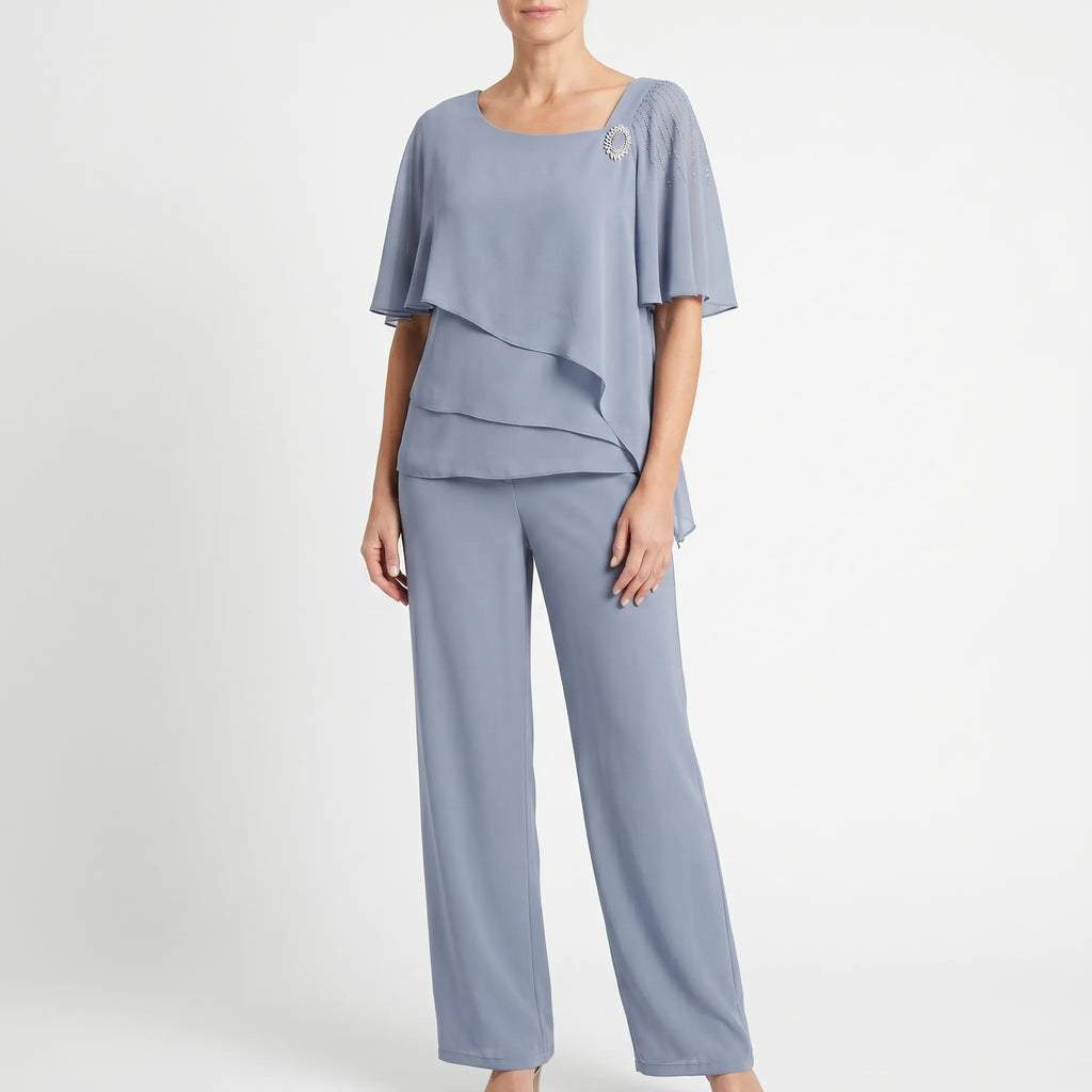 Auraflow™ -  Two-Piece Coordinated Trouser Set -  Attending Daytime Events
