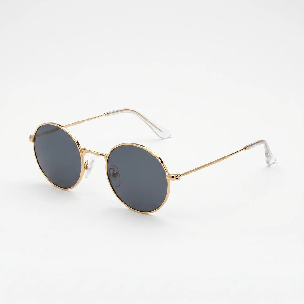 Auriana™ -  Round Metal Frame Sunglasses -  Driving In Glare