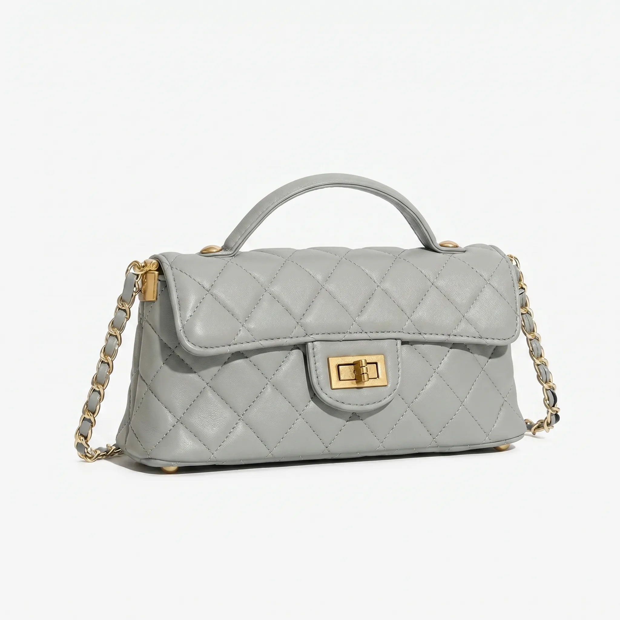 Aurisse™ -  Quilted Top Handle Bag -  Evening Social Events