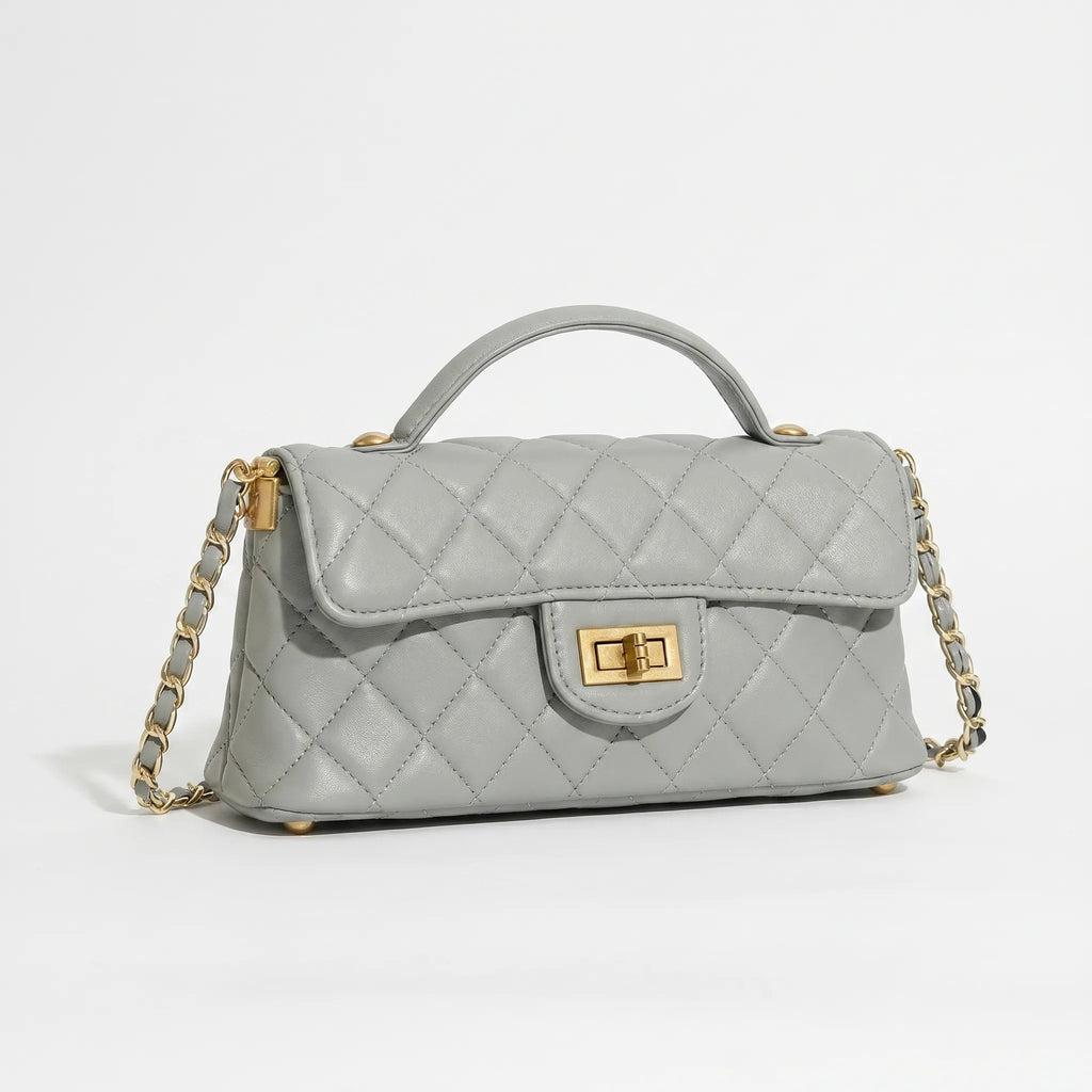 Aurisse™ -  Quilted Top Handle Bag -  Evening Social Events
